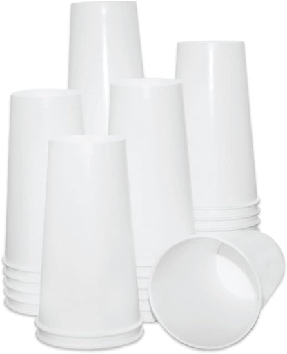 Paper Cold Cups for Juice & Soda 32 oz Made in USA | Food-Grade Bulk 500 Count Cups for Restaurants | 32 Ounce Recyclable Disposable White Cups for Cold Fountain Drinks & Smoothies