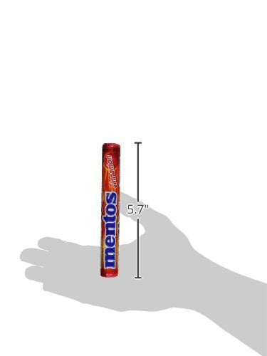 Mentos Holiday Chewy Candy Mint Roll, Cinnamon, Candy for Christmas Stocking Stuffers for Adults & Kids, Party, Non-Melting, 14 Count (Pack of 15)