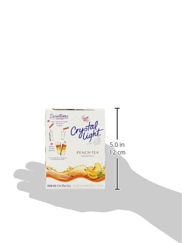 Crystal Light On the Go Single Serve Sugar-Free Peach Tea Mix, 2.7 oz. Packets (120 Count, 4 Packs of 30)