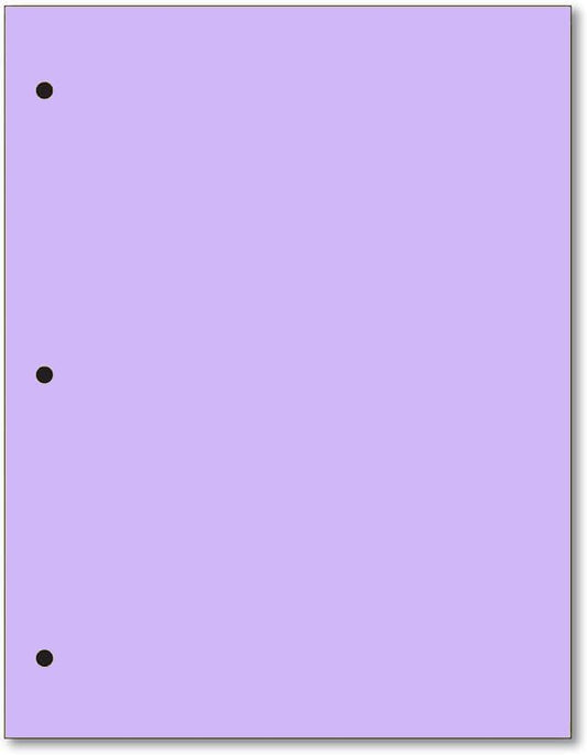 Copy And Printing Color Paper, 20 Lb. 3 Hole Punch 500 Sheets Per Ream. (Lavander/orchid)