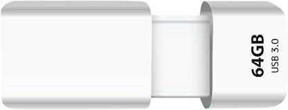 GIGASTONE 64GB Flash Drive, Z60NB USB 3.2 Gen 1, Ultra Fast, Retractable Capless Slider Design, Data Storage, Backup for PC/Mac/TV/Car Audio, USB 2.0/3.0/3.1 Compatible (Random Color)