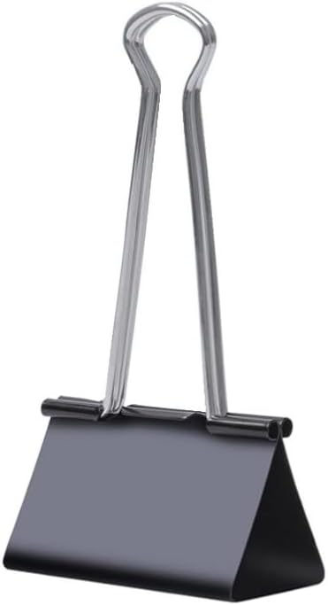 Extra Large Binder Clips 3 inch super big Binder Clips 6 Pack Big Metal Paper Clamps Black (3 Inch)