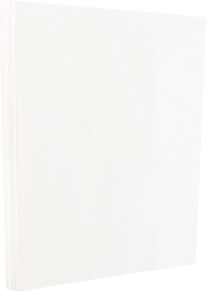 JAM PAPER Colored 80lb Cardstock - Glossy 2 Sided - 8.5 x 11 Coverstock - 216 gsm - White - 250 Sheets/Ream