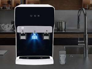 Countertop Bottleless Water Cooler Dispenser with Filtration 4-Stage Filters PP+CTO+UF+CTO Self Clenaing 3 Temperature Settings