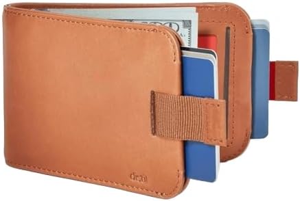Distil Union Wally Bifold 5.0 Premium RFID Wallet with Titanium Money Clip - Slim Bifold Wallet for Men, Full Grain Leather, Minimalist RFID Card Holder - Holds 14 Cards & 30 Bills - Brown