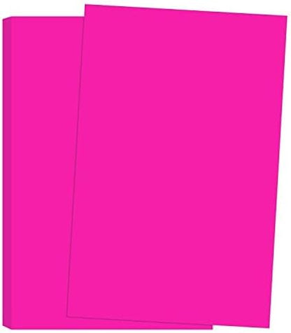 NextDayLabels Color Cardstock Paper - 50 Sheets - 8-1/2" x 11" - Fuchsia 67 lb (147 gsm) - Thick Colored Paper for Crafting, Invitations, Posters, Flyers, and DIY Projects - Made in USA