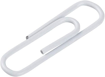 JAM PAPER Colorful Standard Paper Clips - Regular 1 Inch - White Paperclips - 100/Pack
