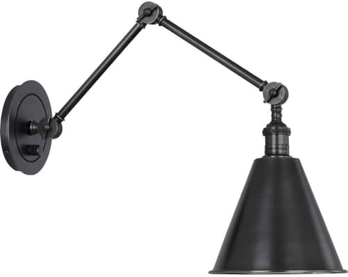 Jonathan Adler Robert Abbey Z2418 Alloy - One Light Wall Sconce, Deep Patina Bronze Finish with Metal Shade