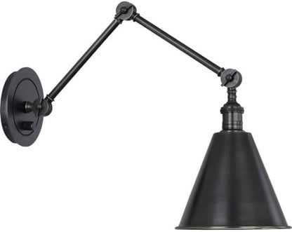 Jonathan Adler Robert Abbey Z2418 Alloy - One Light Wall Sconce, Deep Patina Bronze Finish with Metal Shade