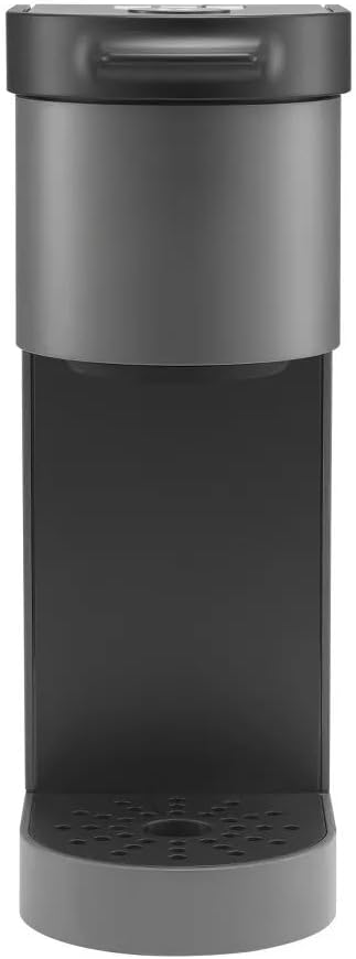 KeurigK K-Mini Go Multicup Reservoir Single Serve KCup Pod Coffee Maker with Strong Brew Button, Compact Electric Coffee Machine for Home and Office, Modern Design Kitchen Appliance (Grey)