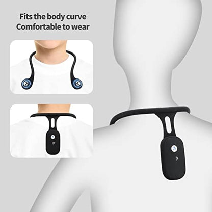 Intelligent Posture Corrector and Trainer for Back, Neck Hump Corrector, Hanging Necks Trainer Rechargeable Silicone Automatic Induction Smart Posture Corrector for Necks Back Brace