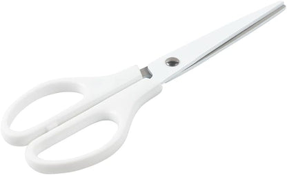 JAM PAPER Arts & Crafts Scissors - 6 3/4 Inch - White - Ergonomic Handle & Stainless Steel Pointed Tip Blades - Sold Individually