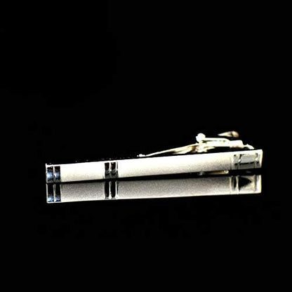 RBOCOTT Mens Woven Tie and Pocket Square with Tie Bar Sets Solid Necktie