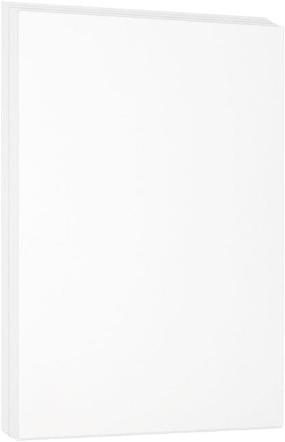 LUXPaper 8.5" x 11" Cardstock | Letter Size | White Linen | 100lb. Cover (183lb. Text) | 50 Qty