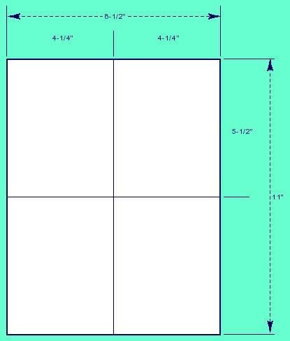 KDM 5200, Perforated Paper 5 1/2'' And Center Vert Perf 20Lb, 2500 per Carton
