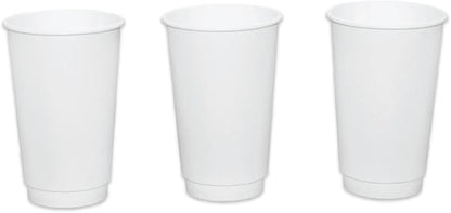 Insulated Paper Cups for Coffee & Tea Made in USA | Recyclable Double Wall Disposable To-Go Cups for Hot Beverages | Sturdy, Food Safe, and Eco-Friendly Hot Cups (16 oz, 200 Count)