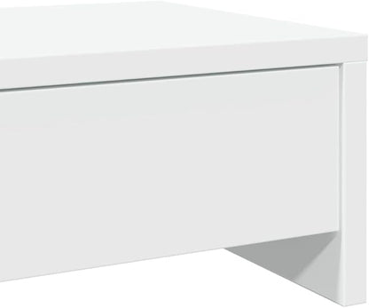 YAFF Monitor Stand with Drawers White 39.4x10.6x5.9 Engineered Wood,Electronics,Electronics Accessories,Computer Accessories,Computer Risers & Stands,854670