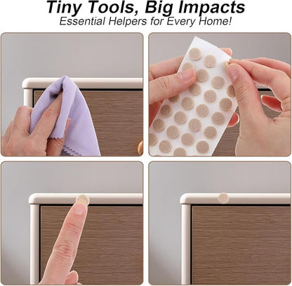 320 Pcs Small Felt Pads Small Felt Furniture Pads, Self - Adhesive EVA Foam Felt Dots with Adhesive Backing Round Felt Furniture Stickers for Vases Desks Photo Frames Cabinets Doors Drawers | Furniture Pads - TrueDesk