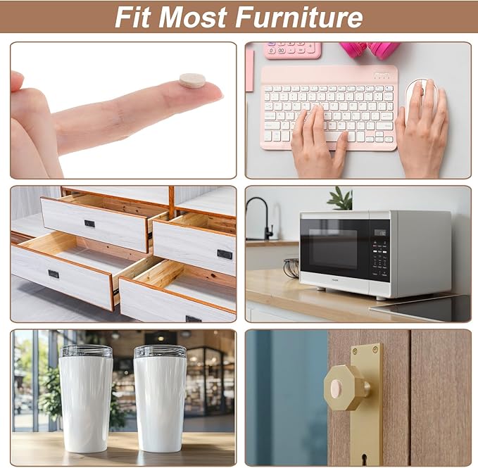 320 Pcs Small Felt Pads Small Felt Furniture Pads, Self - Adhesive EVA Foam Felt Dots with Adhesive Backing Round Felt Furniture Stickers for Vases Desks Photo Frames Cabinets Doors Drawers | Furniture Pads - TrueDesk