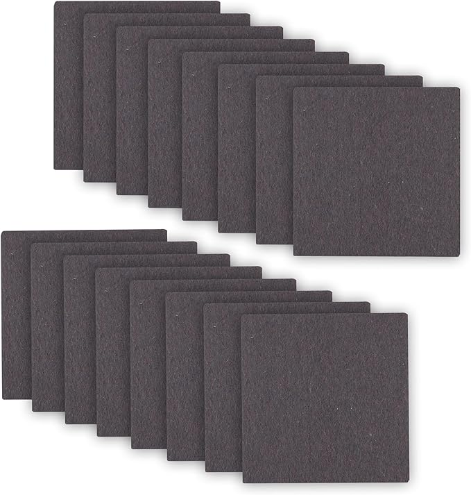 3.5inch Square Felt Furniture Pads, 16Pcs Self Adhesive Cuttable Felt Furniture Leg Pads Floor Protectors Furniture Sliders for Hardwoods Floors, Brown | Furniture Pads - TrueDesk