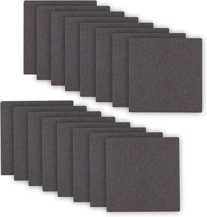 3.5inch Square Felt Furniture Pads, 16Pcs Self Adhesive Cuttable Felt Furniture Leg Pads Floor Protectors Furniture Sliders for Hardwoods Floors, Brown | Furniture Pads - TrueDesk