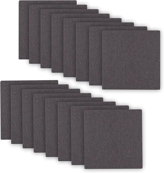 3.5inch Square Felt Furniture Pads, 16Pcs Self Adhesive Cuttable Felt Furniture Leg Pads Floor Protectors Furniture Sliders for Hardwoods Floors, Brown | Furniture Pads - TrueDesk