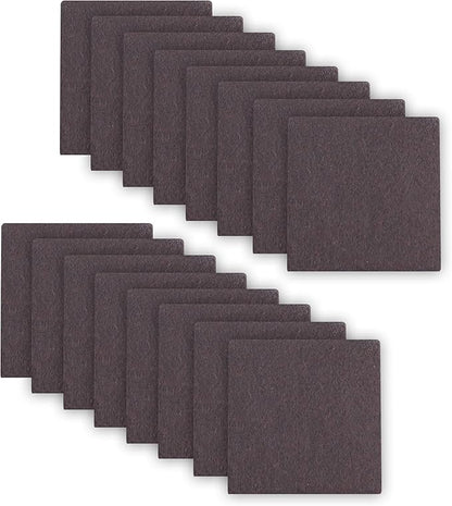 3inch Square Felt Furniture Pads, 16Pcs Self Adhesive Cuttable Felt Furniture Leg Pads Floor Protectors Furniture Sliders for Hardwoods Floors, Brown | Furniture Pads - TrueDesk