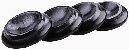 4 Pcs Solid Wood Upright Piano Caster Cups,Furniture Caster Cups,HilerPunk Sofas Beds Chairs Wheel Caster Cups Pads,with Non - Slip & Anti - Noise Felt Pads,for Hardwood Floor Protectors - Black | Furniture Cups - TrueDesk