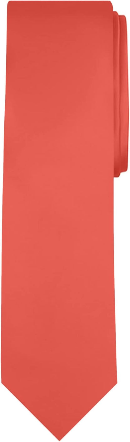 Jacob Alexander Men's Slim Width 2.75" Solid Color Tie