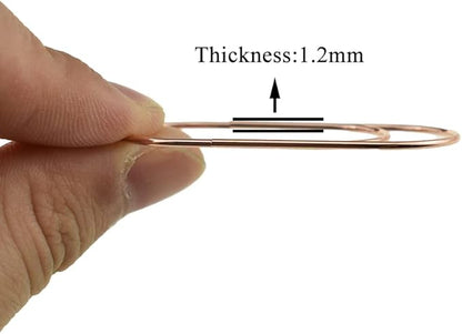 HAHIYO Paper Clips Sturdy 2 inches Length 30 Pack Wide Paperclips Heavy Duty Tight Grip Rust Proof Reusable Metal Bright Rose Gold for Home Office School