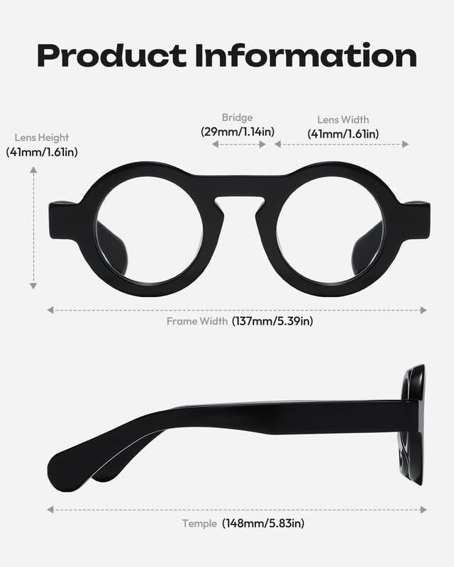 Blue Light Blocking Glasses - Anti Glare & Eyestrain, 99% Filter, Lightweight Acetate Frame for Gaming/Office/Reading