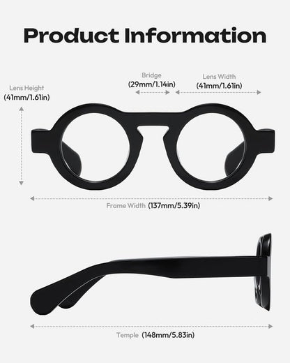 Blue Light Blocking Glasses - Anti Glare & Eyestrain, 99% Filter, Lightweight Acetate Frame for Gaming/Office/Reading