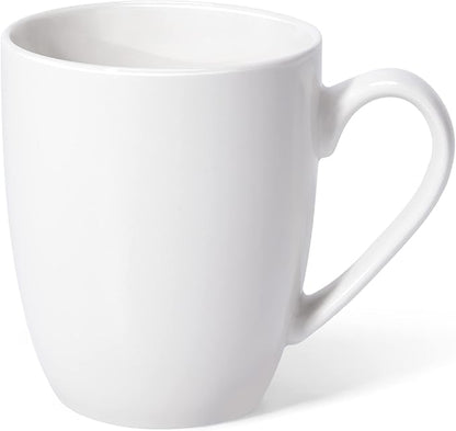 Urbanstrive 16 oz Large Coffee Mug with Handle Tea Cup Novelty Coffee Cup Idea Gift for Men Women Office Work, White (White)