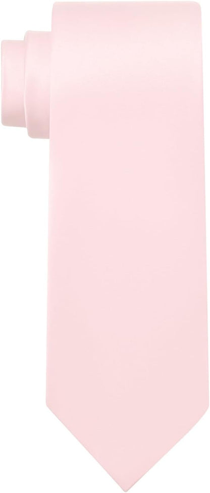 KOOELLE Men's Ties Solid Pure Color Plain Neckties Formal Black Ties For Men
