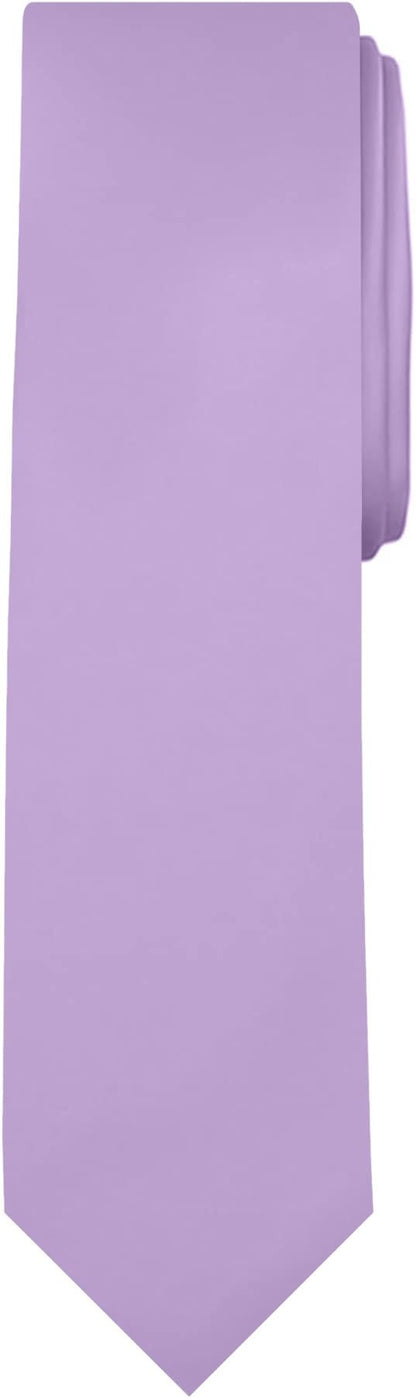 Jacob Alexander Men's Slim Width 2.75" Solid Color Tie