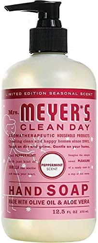 Mrs. Meyer's Clean Day Liquid Hand Soap, Peppermint, 12.5 oz (Pack of 3)