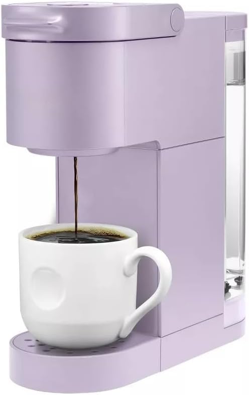 KeuriigK K-Mini Go Compact Single-Serve Coffee Maker with KCup Compatibility, Strong Brew Function, and Removable 42 oz Reservoir - Perfect for Small Spaces, Dorms, or Travel (Purple)