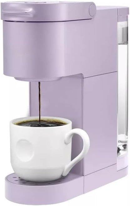 KeuriigK K-Mini Go Compact Single-Serve Coffee Maker with KCup Compatibility, Strong Brew Function, and Removable 42 oz Reservoir - Perfect for Small Spaces, Dorms, or Travel (Purple)