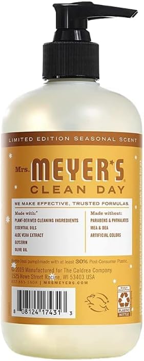 Mrs. MEYER'S CLEAN DAY hand soap Scent Variety Pack, (Peppermint + Iowa Pine + Orange Clove)