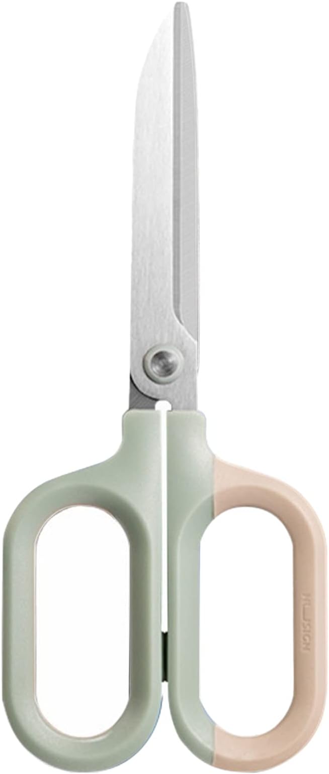 Multipurpose Scissors, Comfort-Grip Handles Sharp Scissors for Office Home School Craft Sewing Fabric Supplies (7", Green-1)