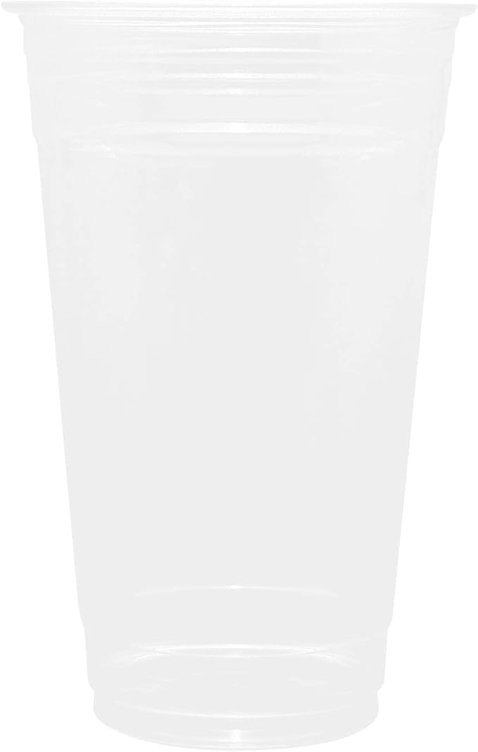 Karat [600 ct] 24oz Plastic Cups, Clear Disposable Cold Cup for Iced Coffee, Smoothies, and More, 98mm (C-KC24)