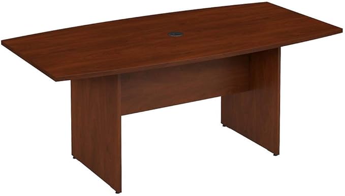 Bush Business Furniture Office Conference Table with Wood Base, Boardroom Meeting Space for 6 Users, 72W x 36D, Hansen Cherry
