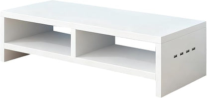 Monitor Stand, with Sleek Modern Design, 50x20x13cm, Monitor Stand Riser, Wireless Charging Desk Organizer, Ergonomic Height, for Multitasking and Desktop Organization