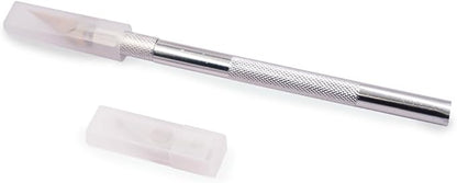 Precision Knife with 5 Replaceable Blades and Ergonomic Handles - Ideal for Cutting, Carving, Scoring, Scrapbooking and Crafting