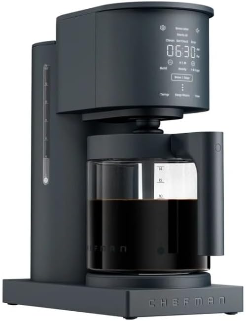 Chefmans Caffeinator Drip 14-Cup Programmable Coffee-Maker, Automatic Coffee Machine with Blooming Cycle, Wide Showerhead, Bold Brew Strength, Espresso machine for Home Large Drip Coffee Maker