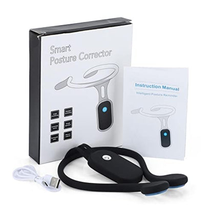 Intelligent Posture Corrector and Trainer for Back, Neck Hump Corrector, Hanging Necks Trainer Rechargeable Silicone Automatic Induction Smart Posture Corrector for Necks Back Brace