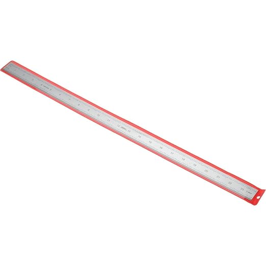 SPI 14-460-0 Rigid Steel Rule: English/Metric Graduation, 1-1/8" Wide x 24 inches (600 mm)