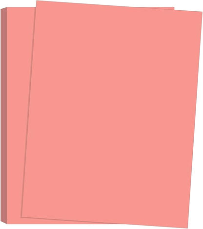 NextDayLabels Color Cardstock Paper - 50 Sheets - 8-1/2" x 11" - Salmon 67 lb (147 gsm) - Thick Colored Paper for Crafting, Invitations, Posters, Flyers, and DIY Projects - Made in USA