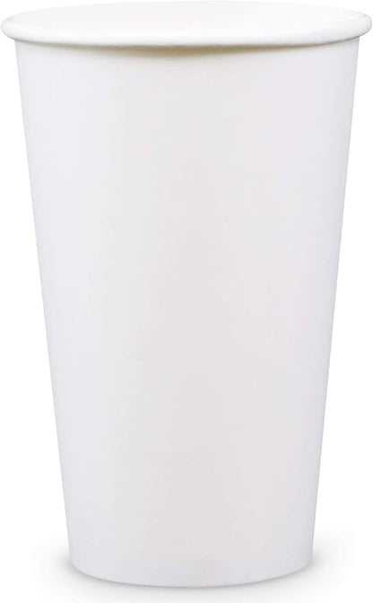 Paper Cups 16 oz 1000 Pack for Coffee & Tea Made in USA | Bulk 1000 Count for Home, Office, Restaurants & Parties | Recyclable Disposable 16 Ounce To-Go Cups for Hot Drinks