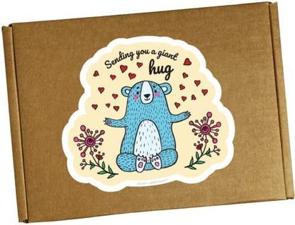 Hangry Kits Sending a Giant Hug For Men And Women - Send-A-Hug Basket Care Package for Men, To A Friend Or Loved One In Hospital, After Surgery Or Sickness. Recovery. Delicious Variety Of Comforting Snacks